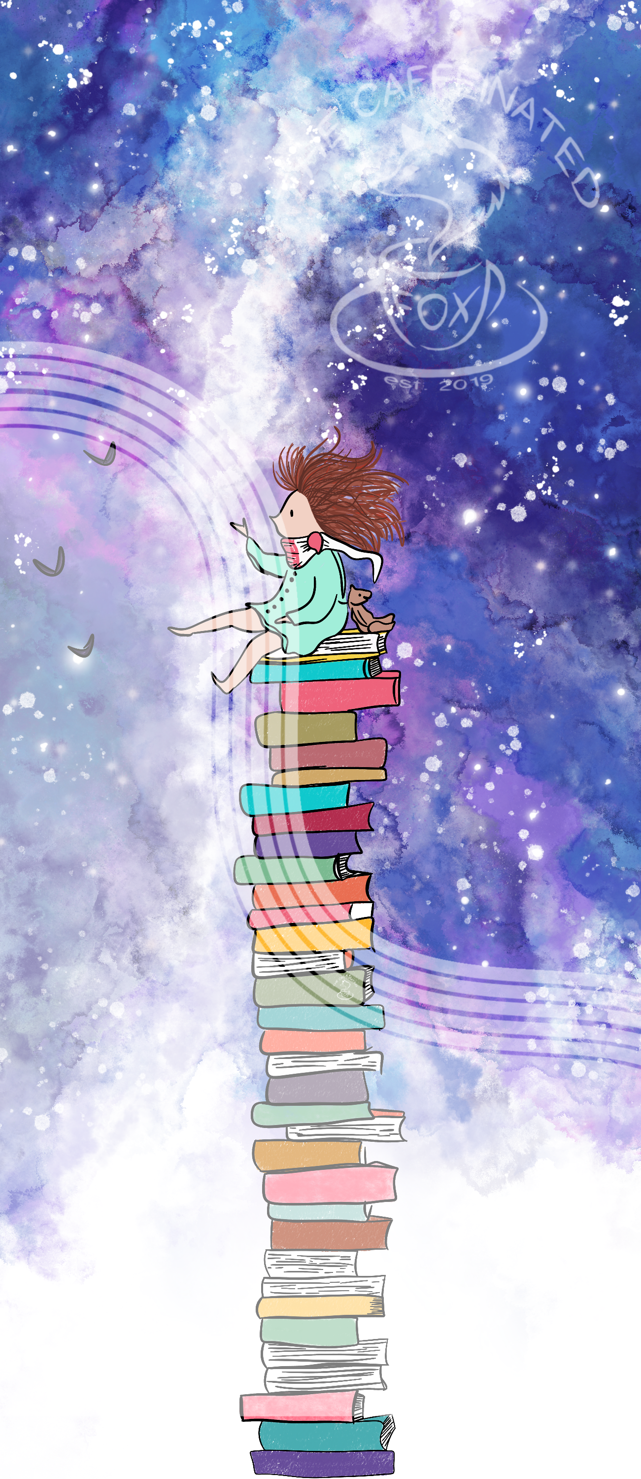 Book Stack Dreaming - Wallpaper