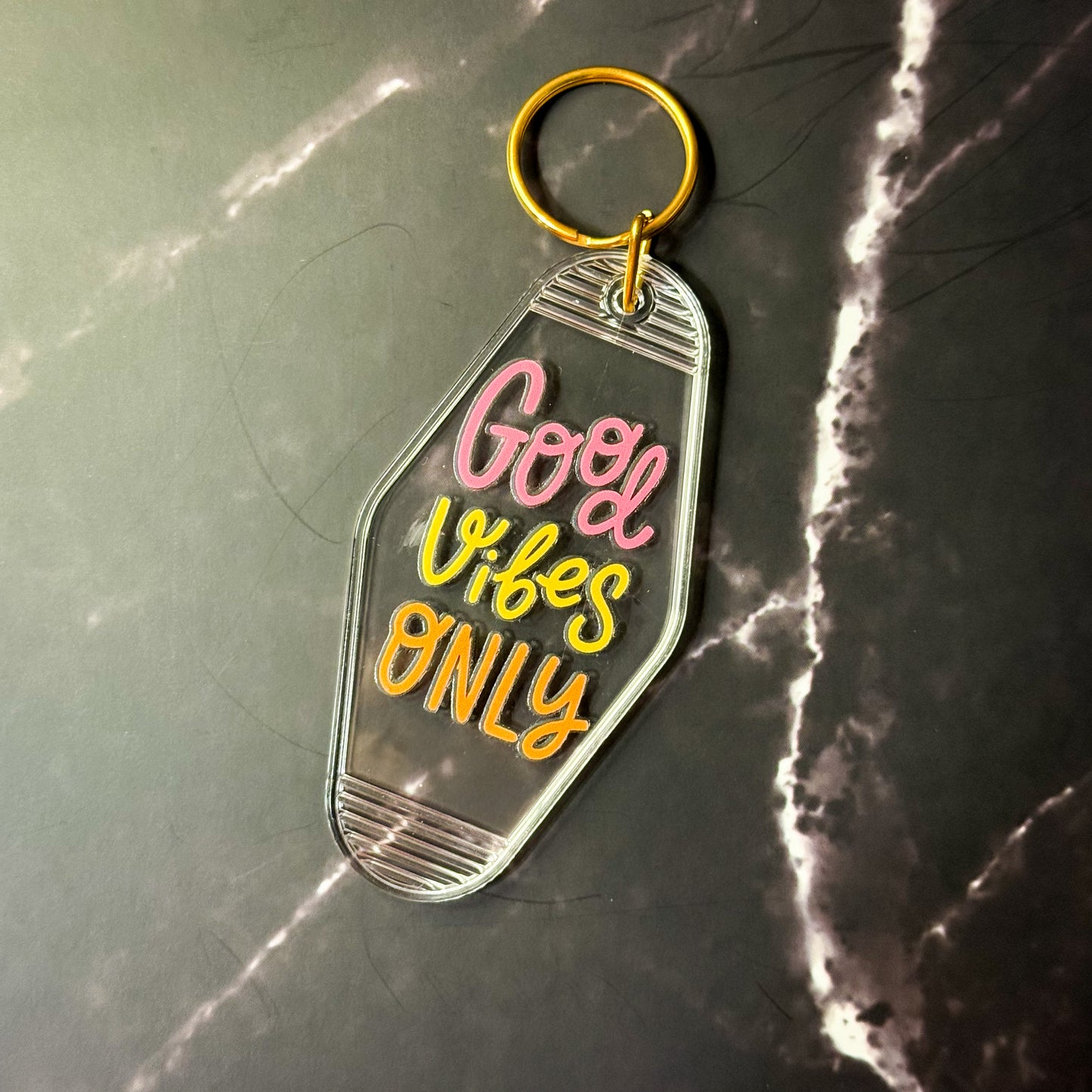 Positivity & Good Vibes Motel Keychains