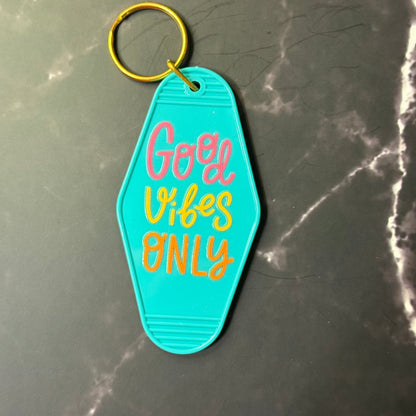 Positivity & Good Vibes Motel Keychains