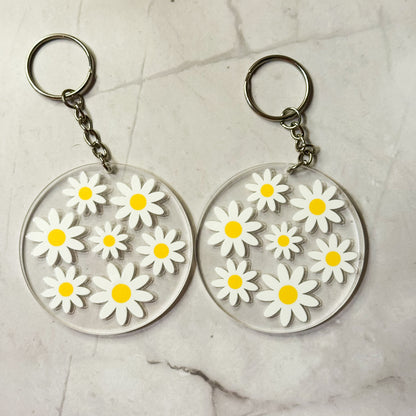 Floral & Nature Round Keychains