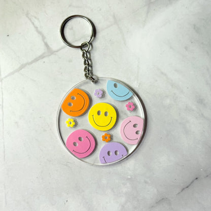 Cutesy & Positivity Round Keychains