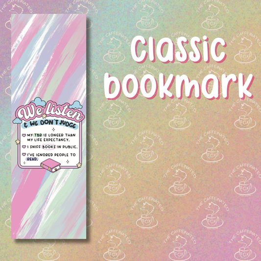 We Listen & We Don’t Judge Bookmark