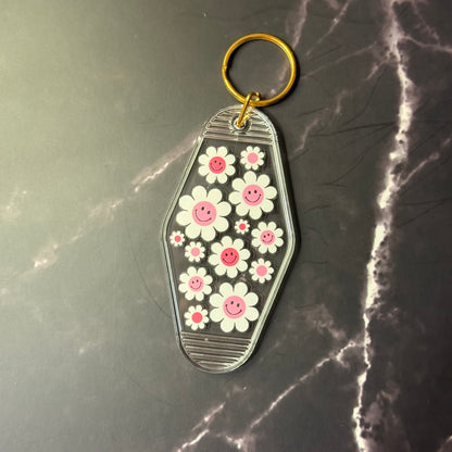 Floral Motel Keychains