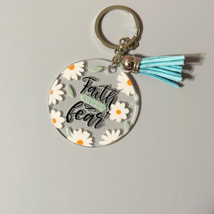 Faith Round Keychains