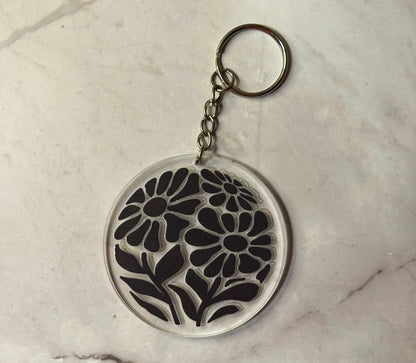 Floral & Nature Round Keychains