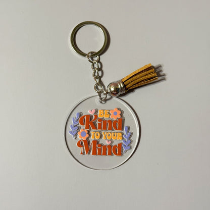Cutesy & Positivity Round Keychains
