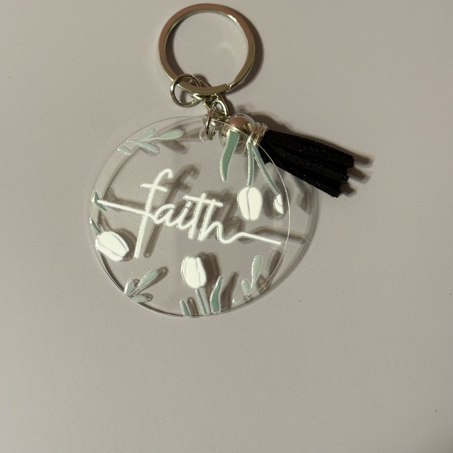 Faith Round Keychains