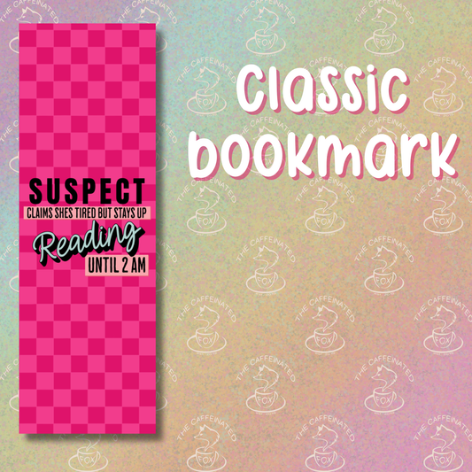 Suspect Reading Until 2 AM Bookmark