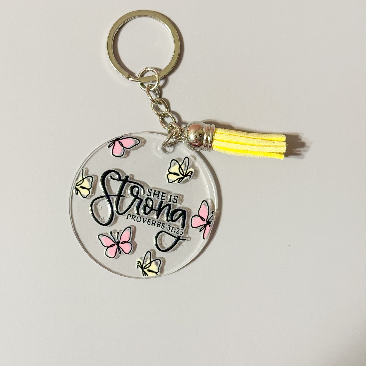 Faith Round Keychains