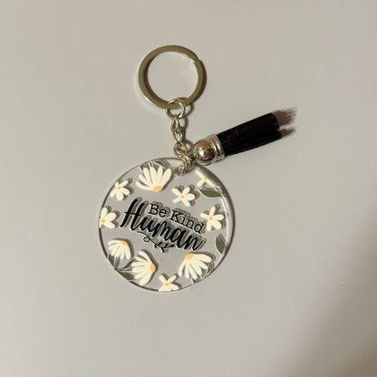 Cutesy & Positivity Round Keychains