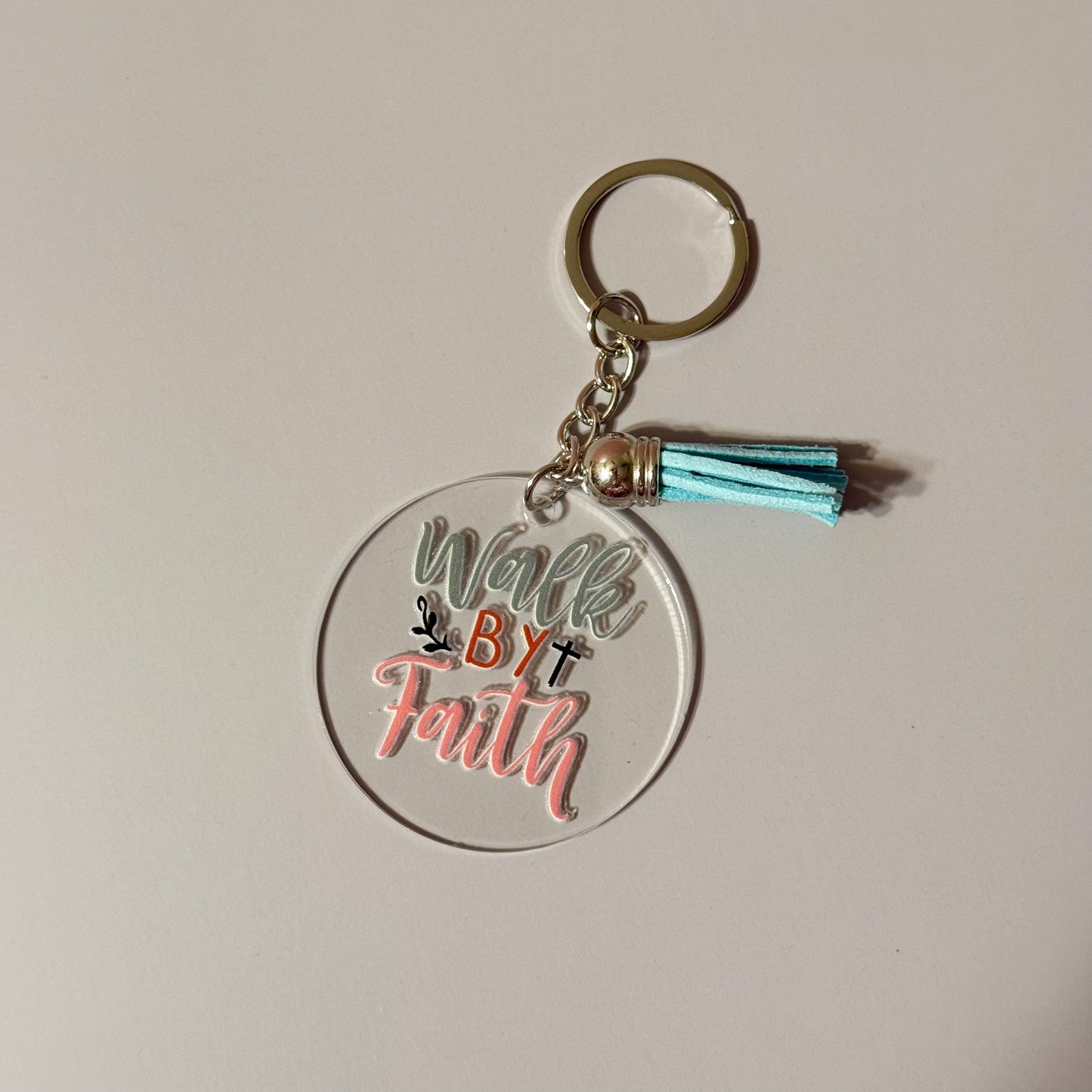 Faith Round Keychains