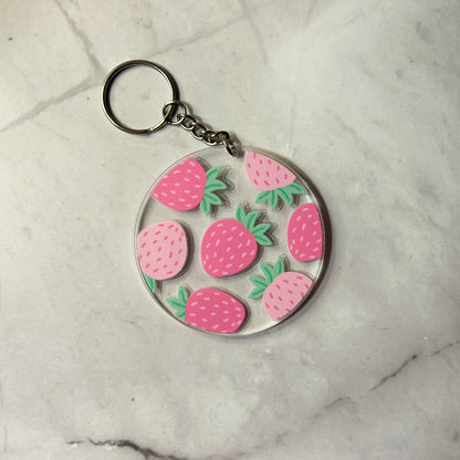 Floral & Nature Round Keychains