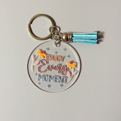 Cutesy & Positivity Round Keychains