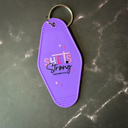Faith Motel Keychains