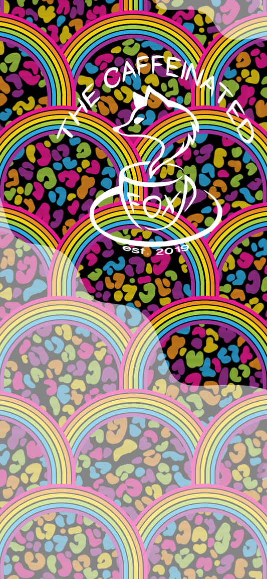 Leopard Rainbow Phone Wallpaper