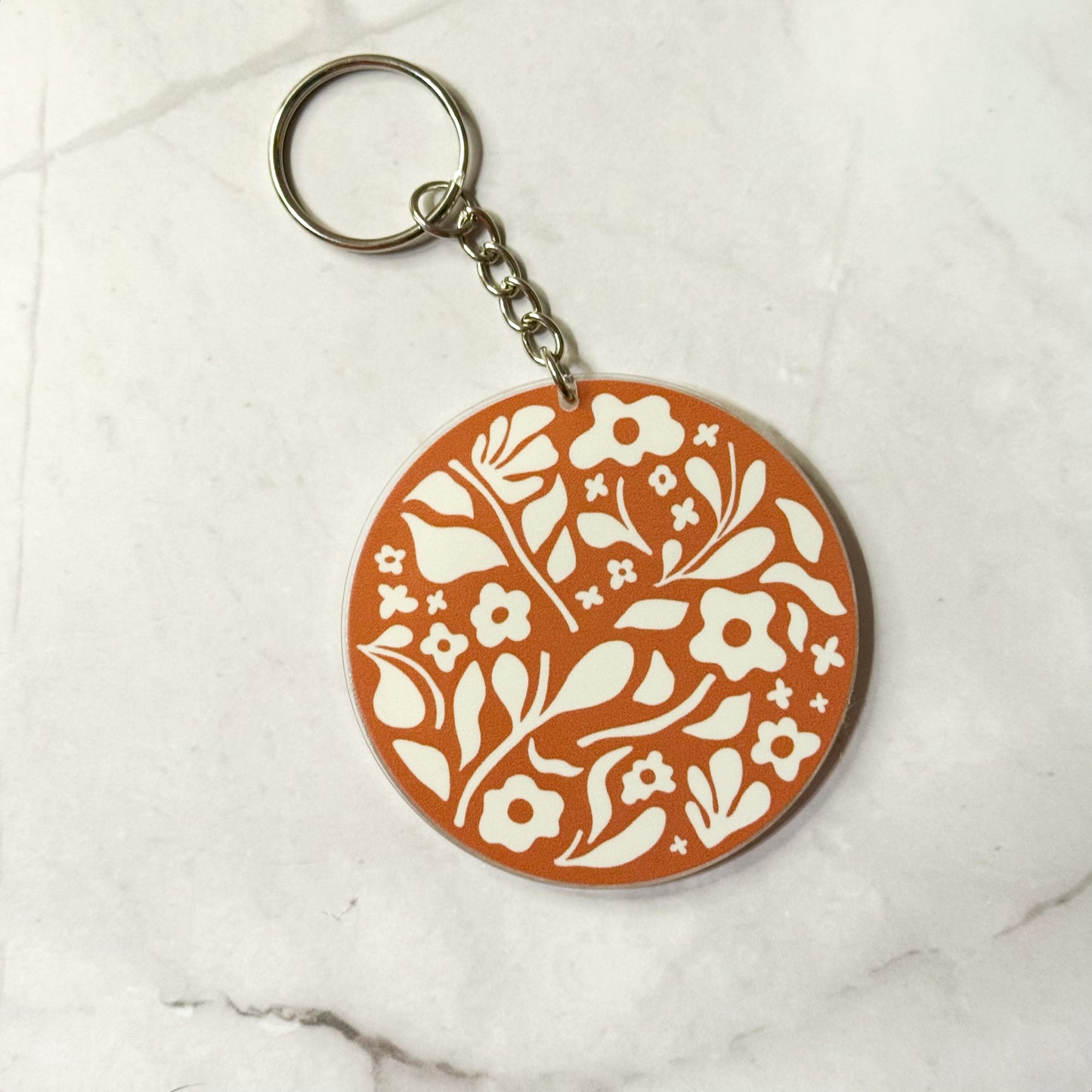 Floral & Nature Round Keychains