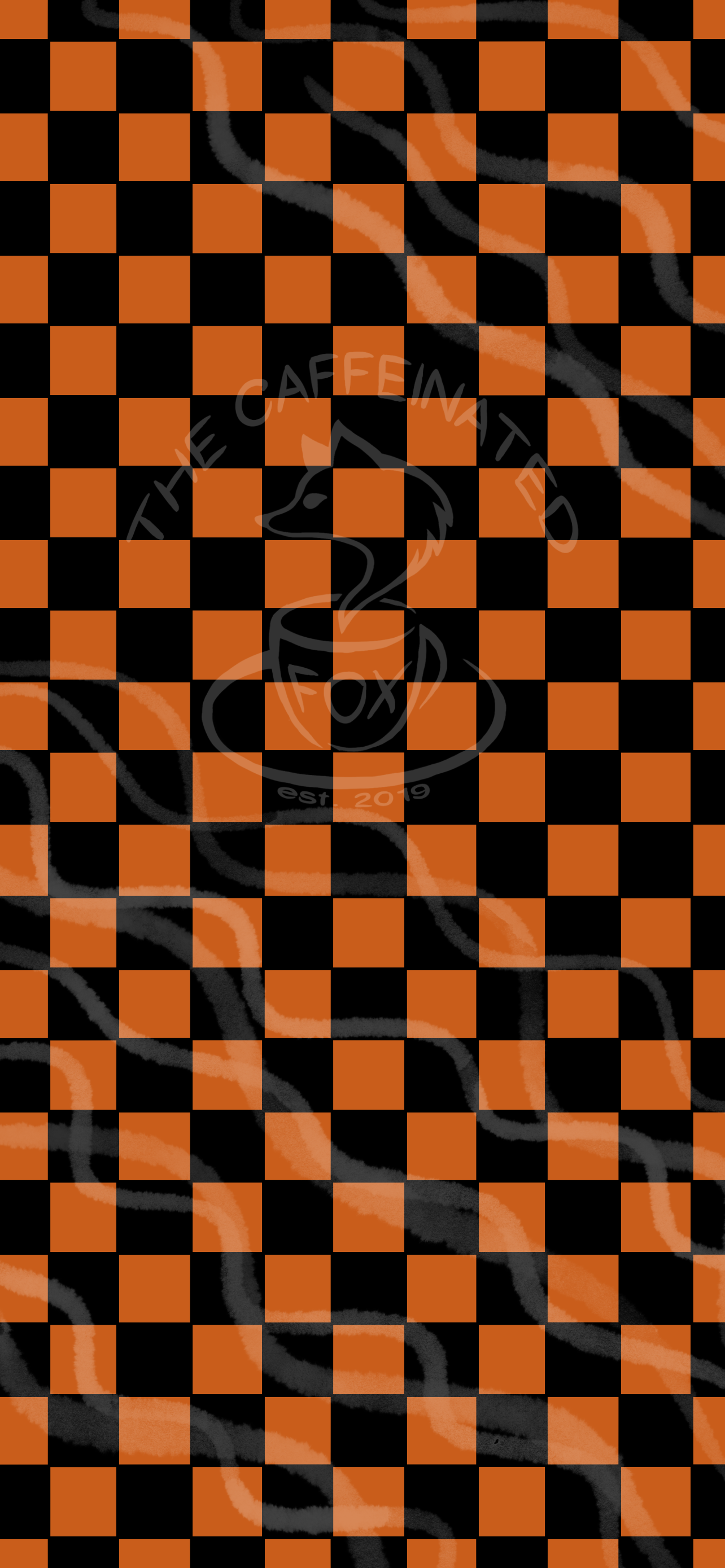 Pumpkin Checkers Phone Wallpaper